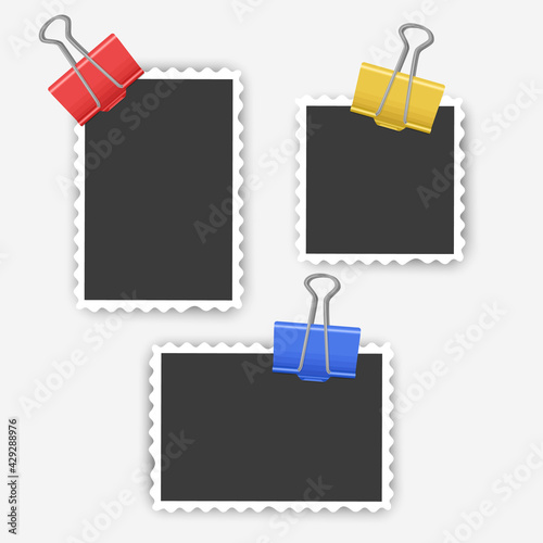 Set of vintage photo frames, Photo realistic Photo Frame Template for your photos