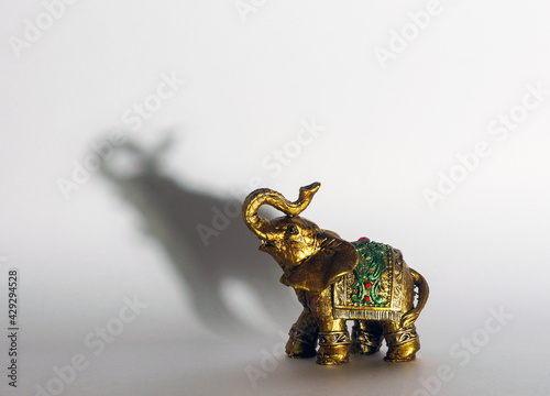 statuette of elephant on white
