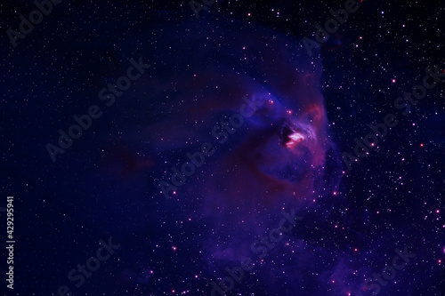 Fototapeta Naklejka Na Ścianę i Meble -  Beautiful colored galaxy. Blue space with stars. Elements of this image were furnished by NASA.