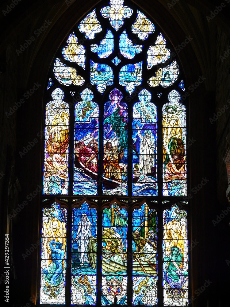 Stained glass window in St Giles' Cathedral, Edinburgh 