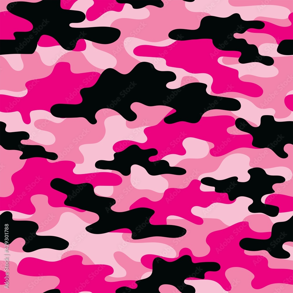 pink Abstract seamless military camo texture for print. Forest background. Vector pink Abstract seamless military camo texture for print. Forest background. Vector