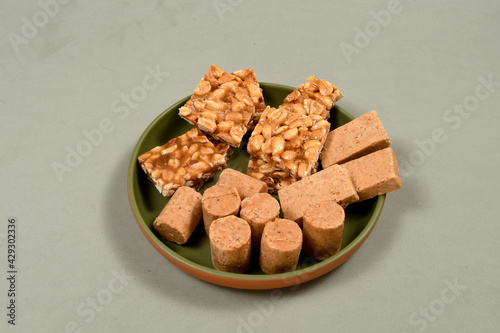 Pe de moleque and pacoca, typical Brazilian peanut sweets eaten at the June parties photo