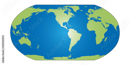 World map silhouette in Robinson projection