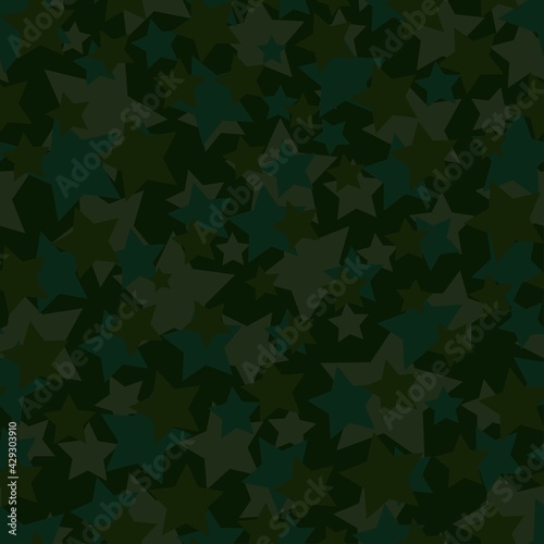 green kamo star print. star seamless pattern. for print or banner or fabric