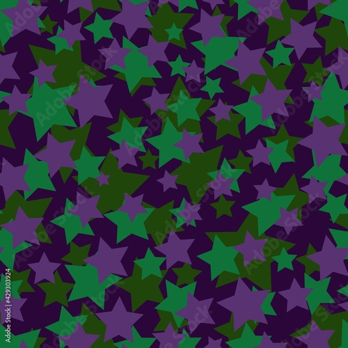 purple green star print. star seamless pattern. for print or banner or fabric