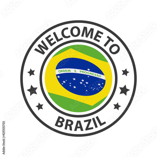 Welcome to Brazil. Collection of icons welcome to.
