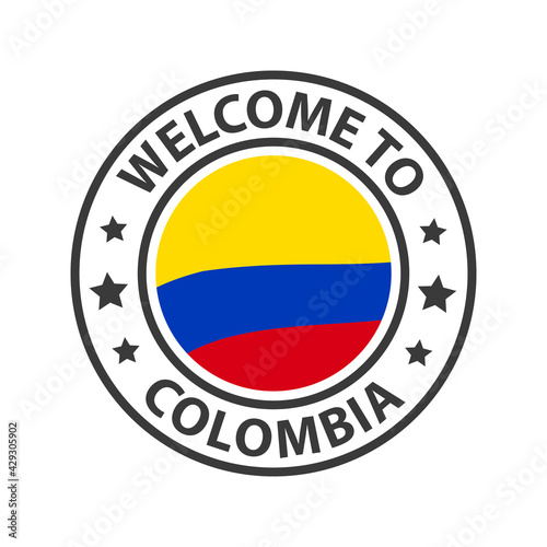 Welcome to Colombia. Collection of icons welcome to.