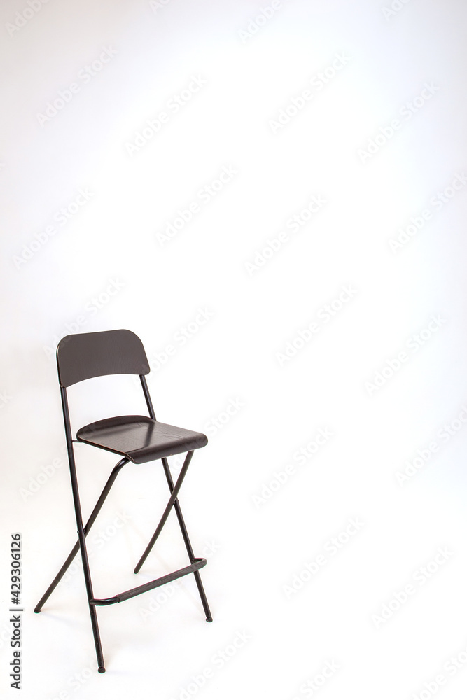black bar stool on white background in the studio black bar stool on white background in the studio