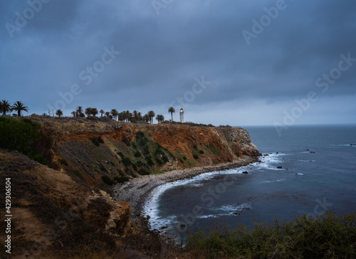 view of the san vicente lighthouse on the pacific coast. © moshe