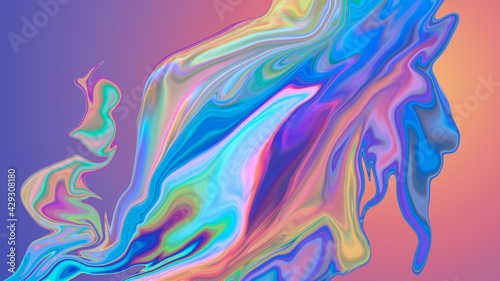 Fototapeta Naklejka Na Ścianę i Meble -  Abstract neon multicolored liquid background
