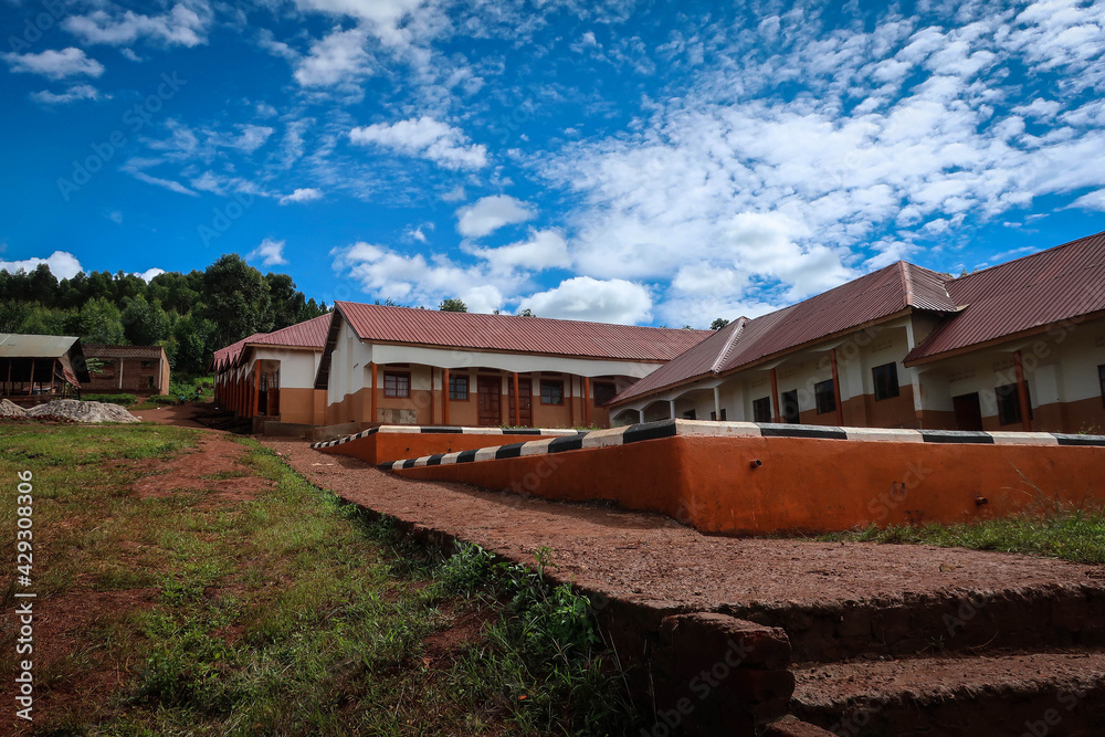 Classic building of school in Masaka region, Uganda Classic building of school in Masaka region, Uganda