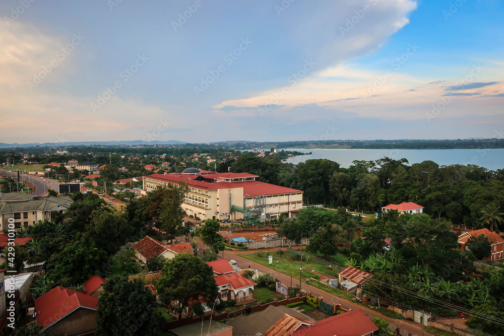 Fototapeta premium Lake Victoria scenic view near Entebbe city, Uganda