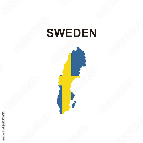 maps of Sweden icon vector sign symbol