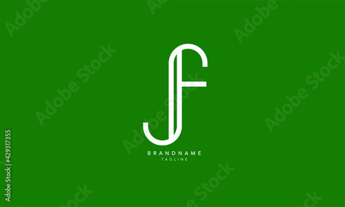 Alphabet letters Initials Monogram logo JF, FJ, J and F photo