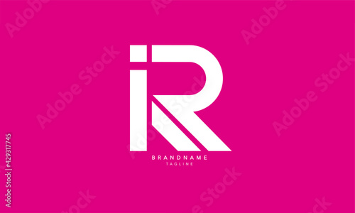 Alphabet letters Initials Monogram logo IR, RI, I and R