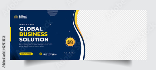 Digital marketing and corporate social media cover and banner template