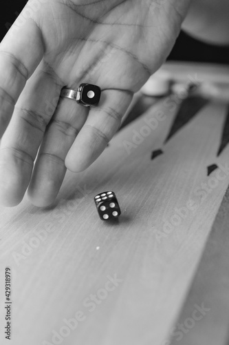 dices in hand