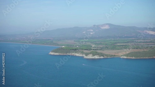 Wallpaper Mural gulf of Baratti over the Tyrrhenian Sea on the Tuscan coast, Italy, panning Torontodigital.ca