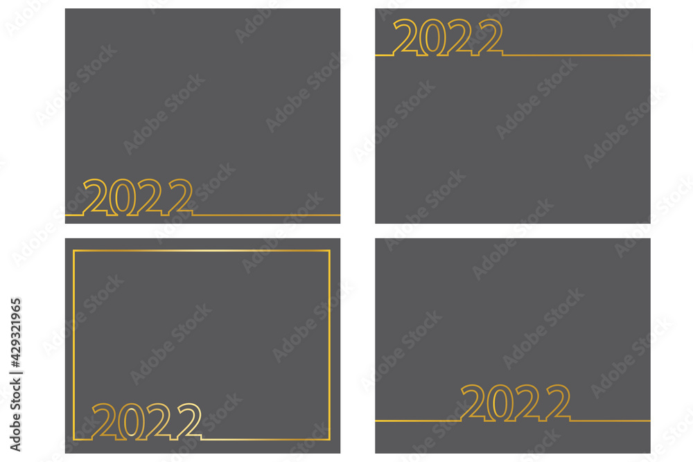 Cover design with postcards 2022 for concept design. Poster, postcard, banner. Vector illustration. EPS 10. Stock image.