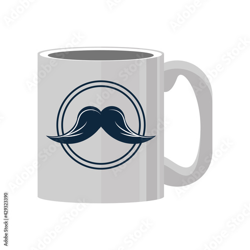 coffee cup mustache