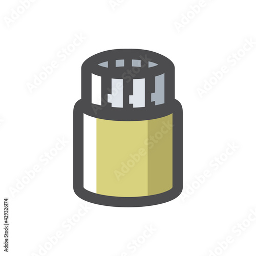 Reinforced Pipe pile foundation Vector icon Cartoon illustration