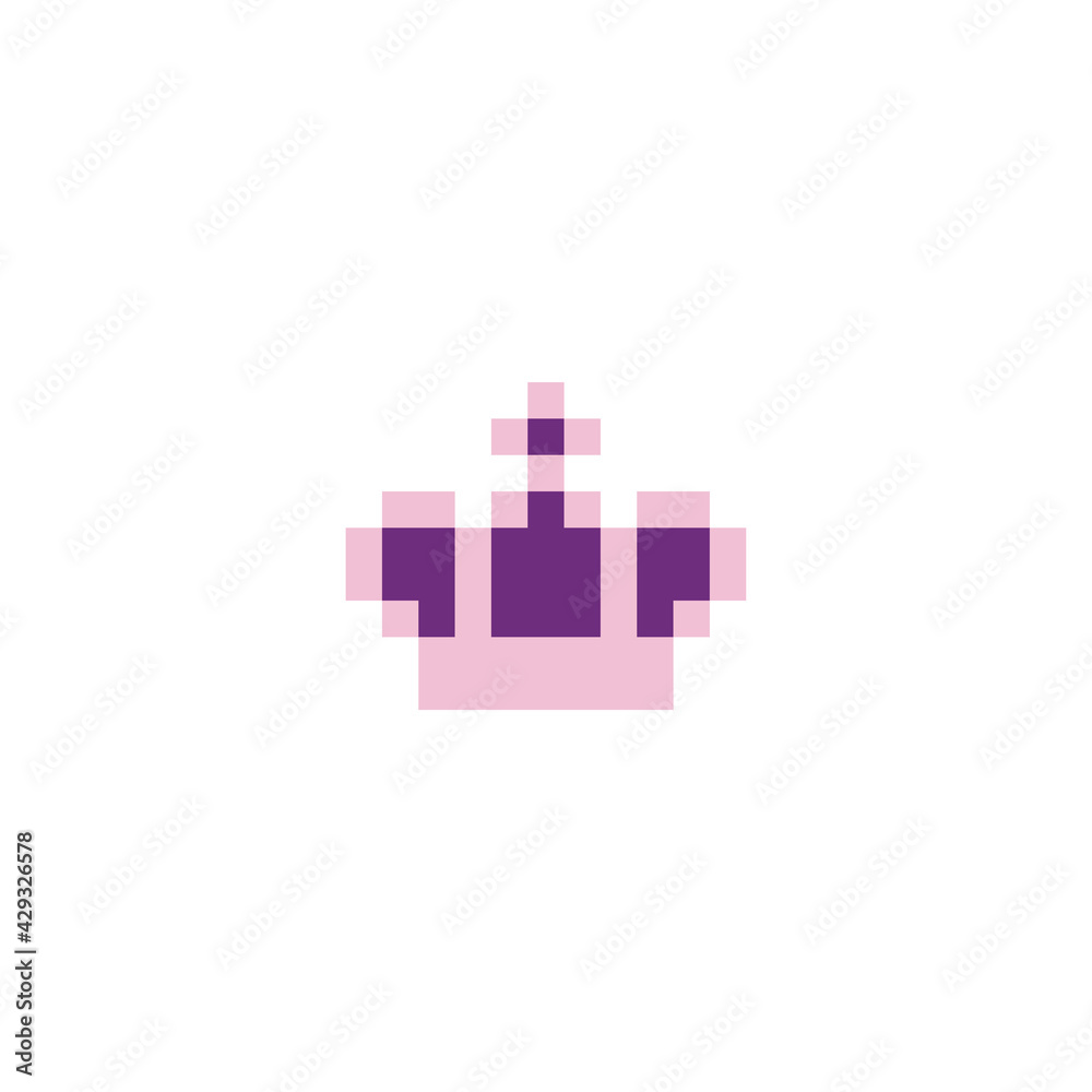 pixels crown vector. at style. 8-bit. Sticker design. Isolated vector illustration.corona pixel pixels crown vector. at style. 8-bit. Sticker design. Isolated vector illustration.corona pixel