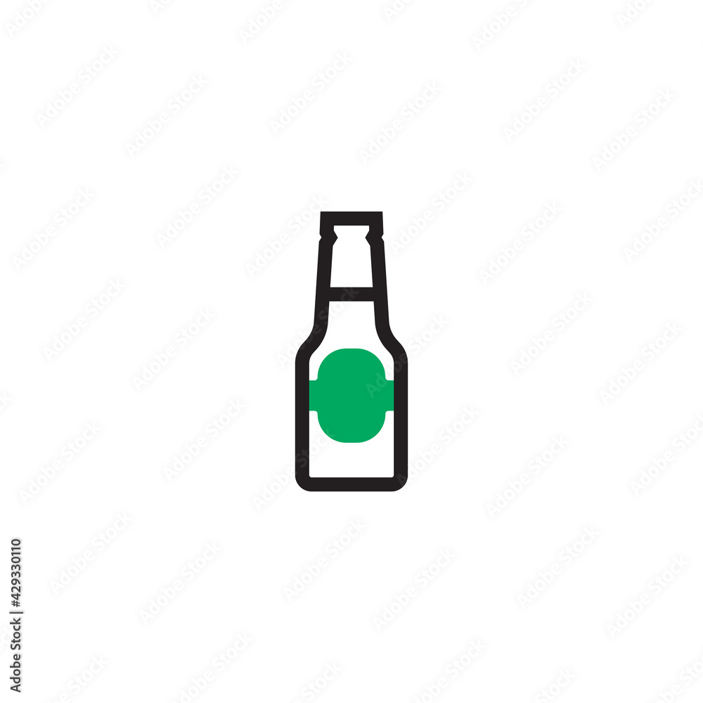 Beer vector icon. glass pint Bottle. Thin line Beer icon for web and mobile, modern minimalist flat design. Beer vector icon. glass pint Bottle. Thin line Beer icon for web and mobile, modern minimalist flat design.