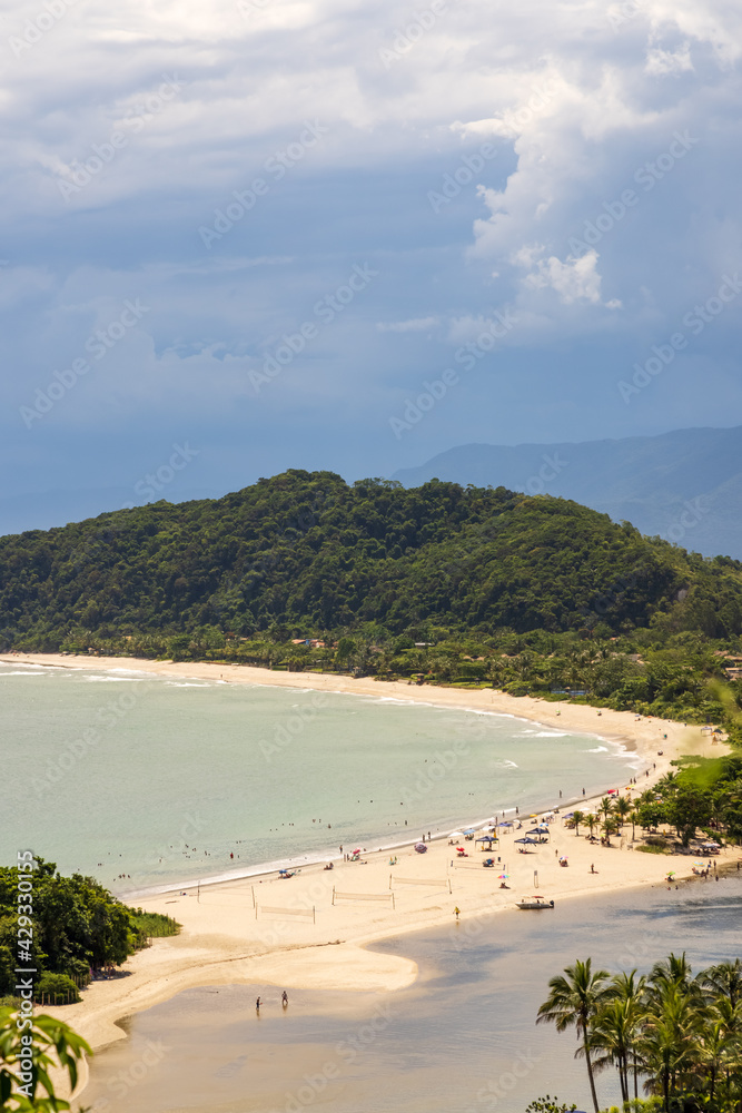 imagem aérea da Praia da Barra do Una em São Sebastião, SP imagem aérea da Praia da Barra do Una em São Sebastião, SP