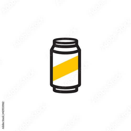 Beer can icon. Vector illustration.