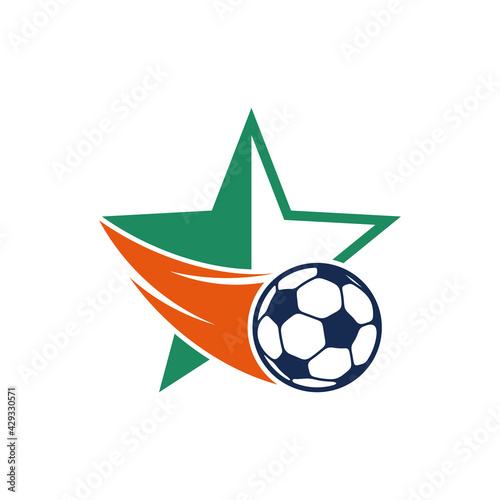 Soccer logo design vector illustration, Creative Football logo design concept template, symbols icons