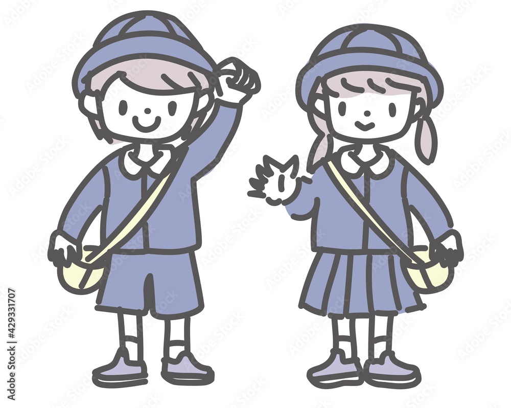 幼稚園児 男の子と女の子のイラスト 幼稚園児 男の子と女の子のイラスト