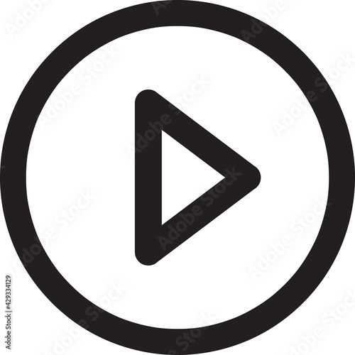 Free Download Black round outline icon, button, symbol isolated on white background. editable stroke and color - GFXLoad