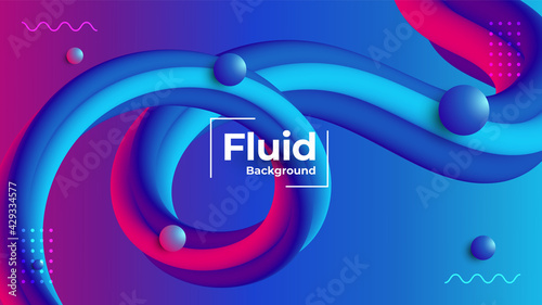 Trendy design template with fluid and liquid Wave shapes. Abstract gradient backgrounds. 3d Fluid Shapes Applicable for covers, websites, flyers, presentations, banners.
