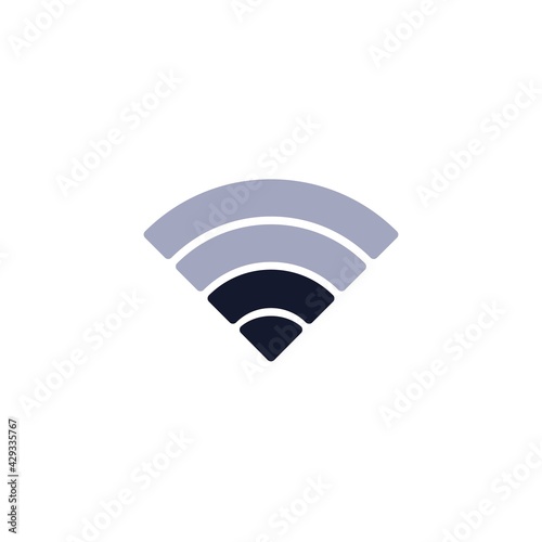 Mobile phone wifi signal flat icon
