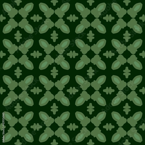 green olive mandala art seamless pattern floral creative design background vector illustration