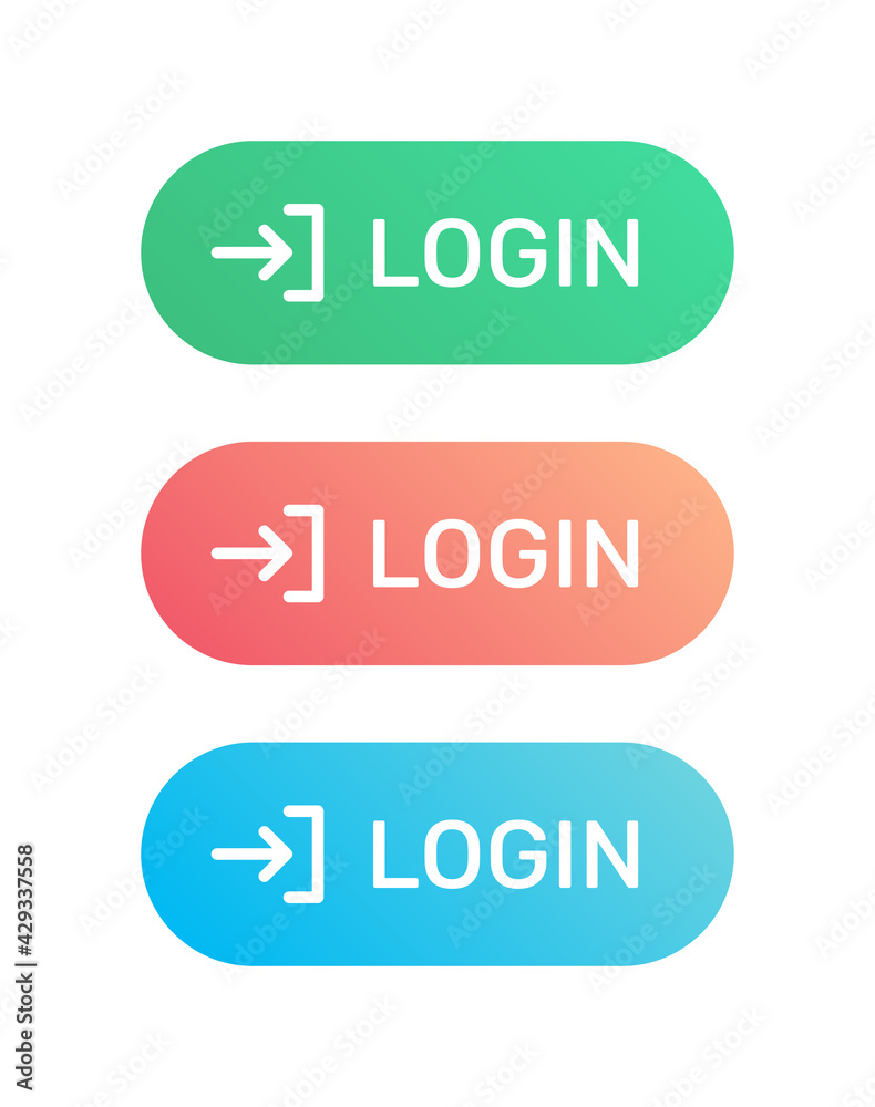 Login button. Sign in, access, account connect symbol vector illustration. Login button. Sign in, access, account connect symbol vector illustration.