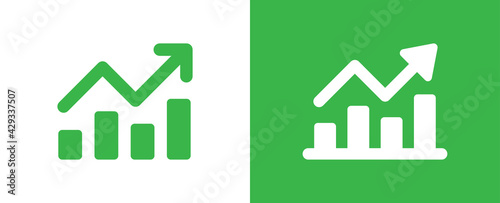 Profit growing chart icon vector illustration.