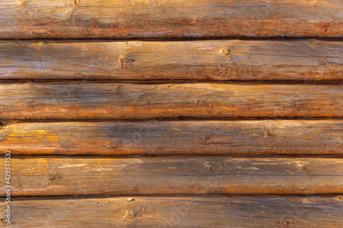 texture background of a log of a wooden house. background with copy space