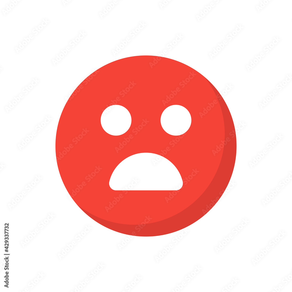 Shocked face emoji. Surprise, frightened, afraid icon symbol. Shocked face emoji. Surprise, frightened, afraid icon symbol.