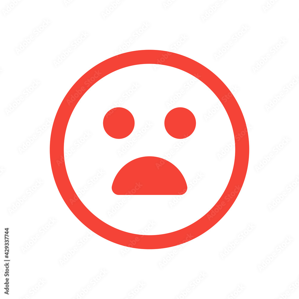Scared and shocked emoticon Scared and shocked emoticon