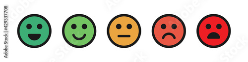 Rating satisfaction icon vector.
