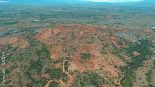 aerial view of a landscape 
tatacoa desert (ID: 429337947)