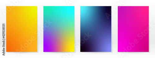 Minimal Poster. Pastel Soft. Rainbow Gradient Set.
