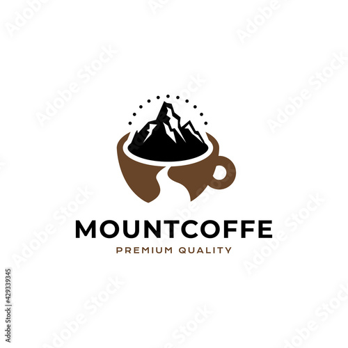 Wallpaper Mural Mount Coffee logo vector icon illustration hipster style for your business Torontodigital.ca