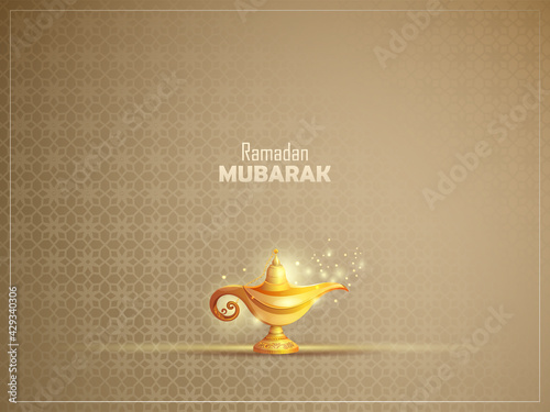 vector illustration of Islamic celebration background with text Ramadan Kareem