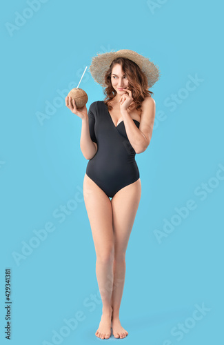 Beautiful young woman in sw...