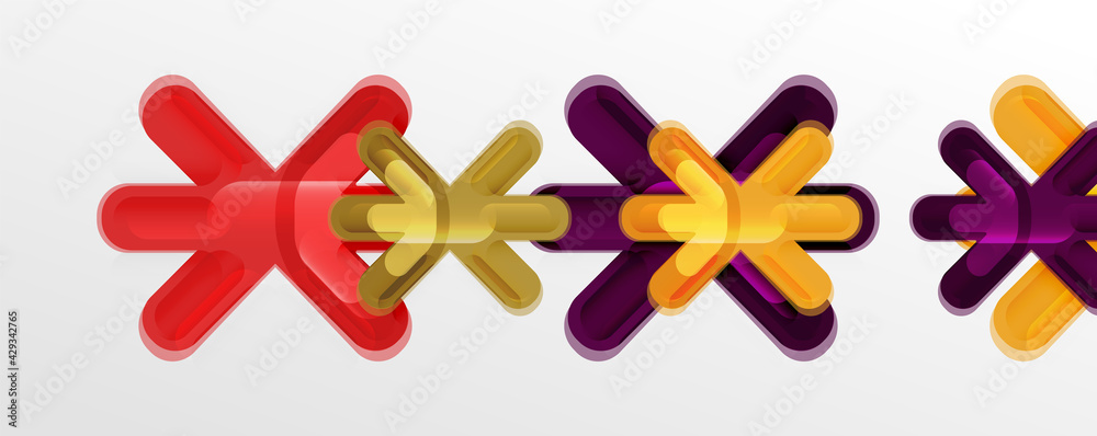 Abstract glossy crosses background for business or technology presentations, internet posters or web brochure covers Abstract glossy crosses background for business or technology presentations, internet posters or web brochure covers