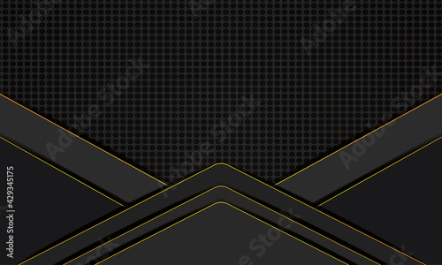 Modern black luxury background with blue line