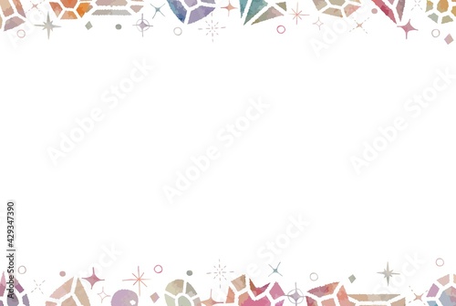 美しい手描きの宝石のフレーム