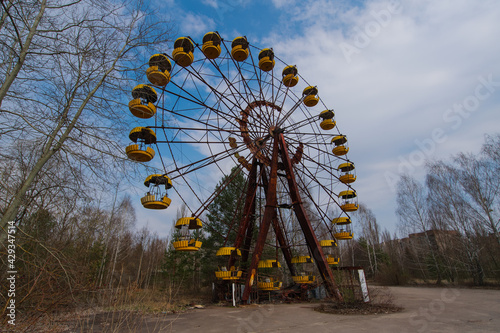 Pripyat city, exclusion zone of the Chernobyl nuclear power plant